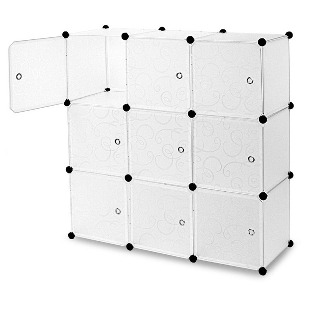 Mount it Modular Cube Storage Organizer 9 Cubes