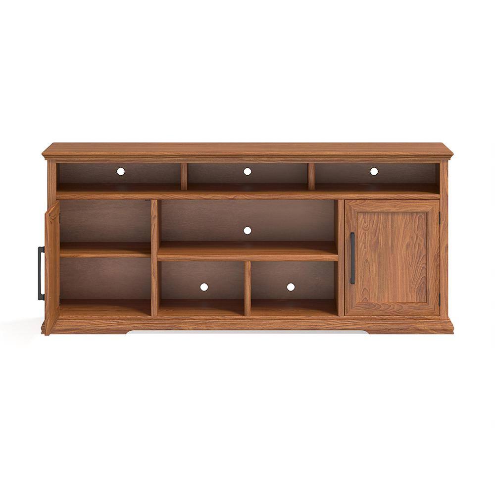 Bridgevine Home 73 in. Fully Assembled Oak Stand Fits TV's up to 85 in. CP1429.GDO