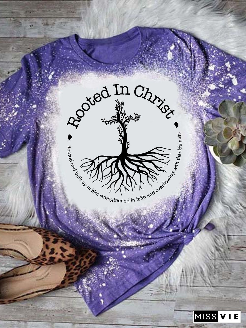 Rooted In Christ Tie Dye T-shirt