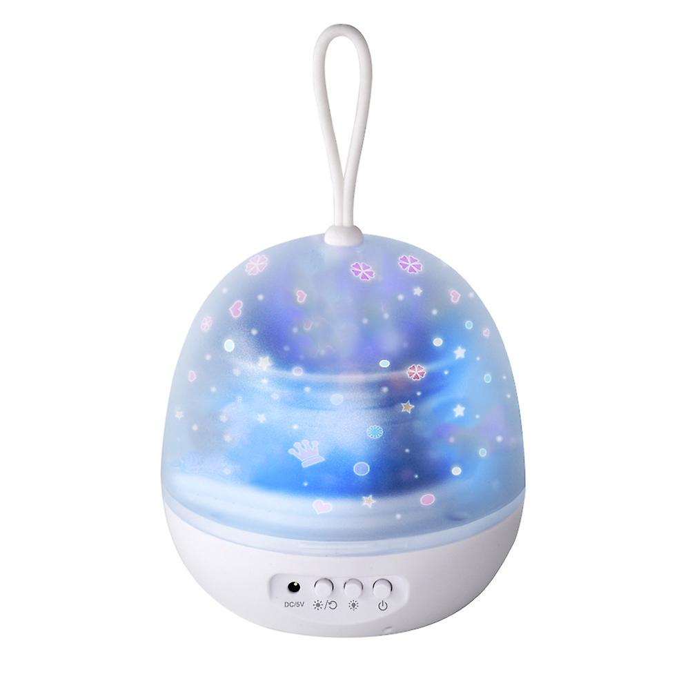 Leds Night Light 360 Rotating 8 Color Modes Starry Moon/ocean/universe/carousel 4 In 1 Projector Lamp Baby Kids Nursery Lights White