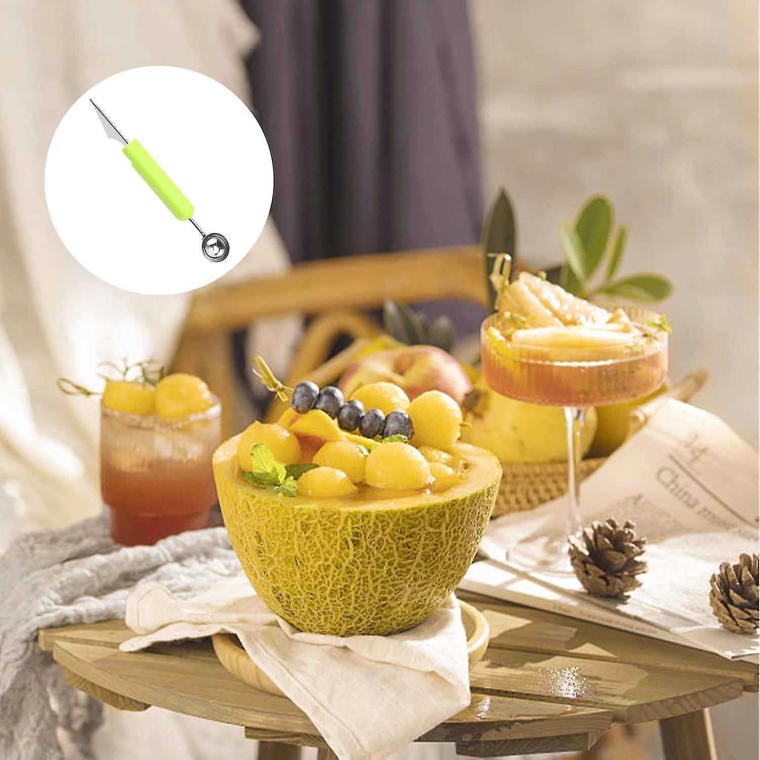 4 In 1 Fruit Tool Set Fruit Carving， Fruit Ball Scoop For Fruits Plate Decoration (2-b-b)