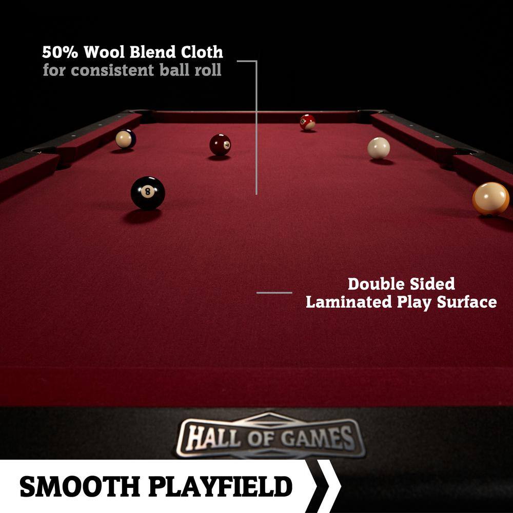 HALL OF GAMES Edgewood 84 in. Billiard Table BL084Y19003