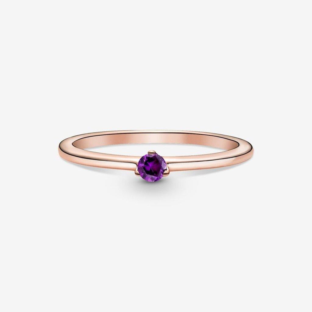 PANDORA  Purple Solitaire Ring