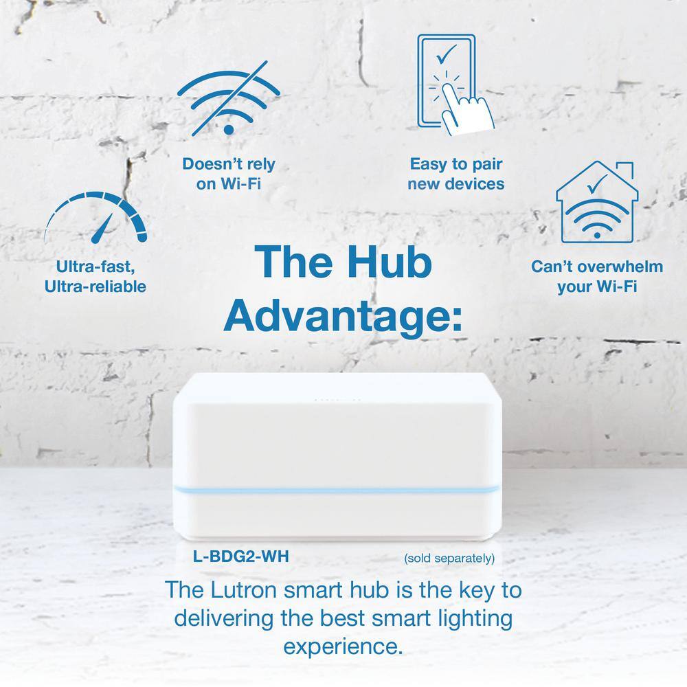 Lutron Diva Smart Dimmer Switch for Caseta Smart Lighting 150-Watt LED Ivory (DVRF-6L-IV) DVRF-6L-IV