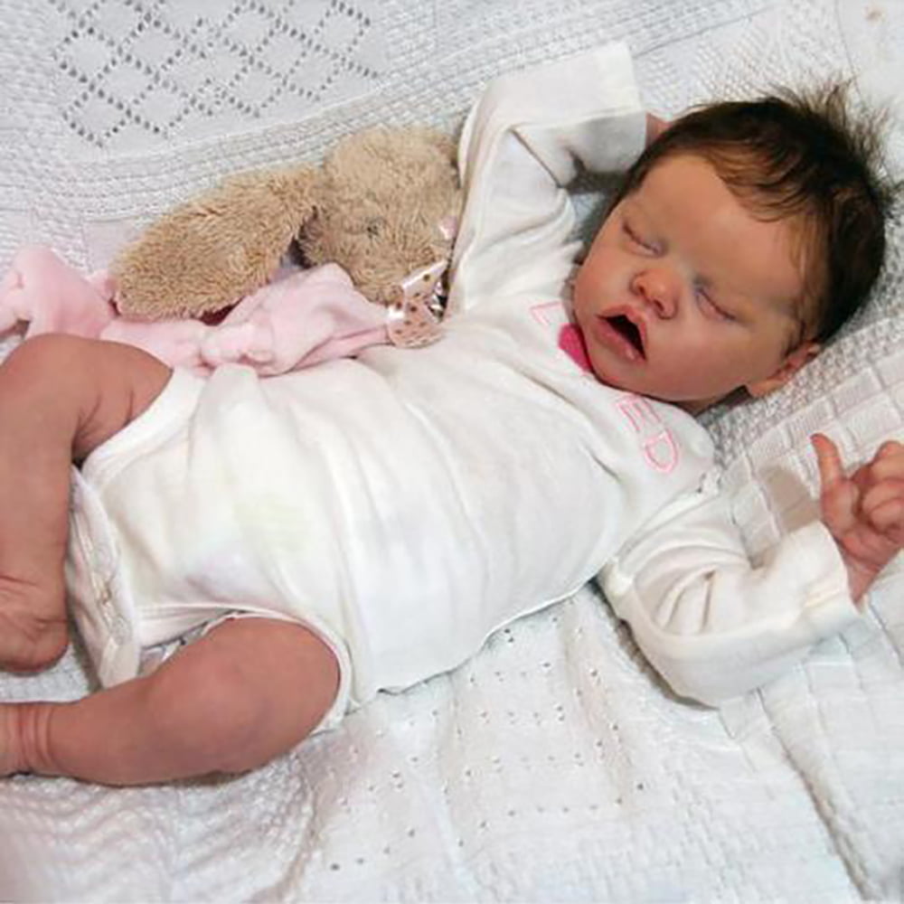 Lifelike Reborn Baby Dolls - Sleeping Baby Doll Cute Realistic Handmade Kids Toys Girl Birthday Christmas Gift