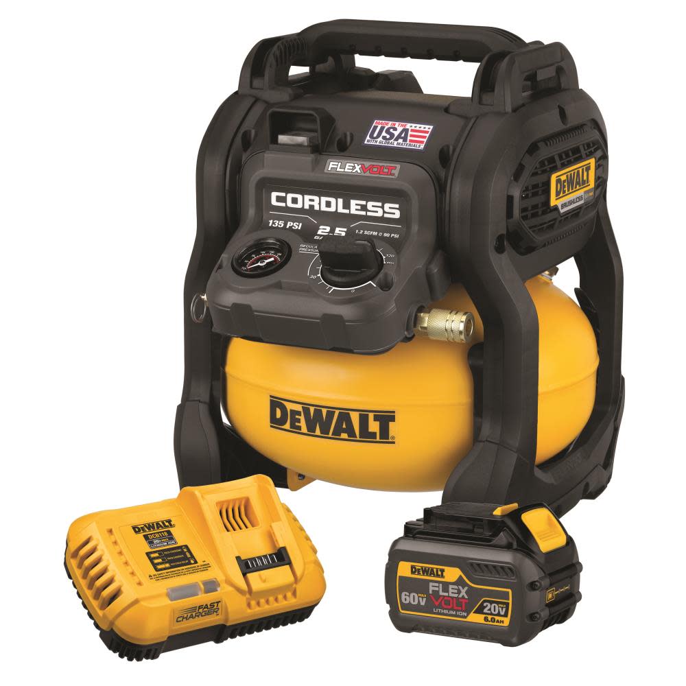 DEWALT 60V MAX* 2.5 Gal Cordless Air Compressor Kit DCC2560T1 from DEWALT