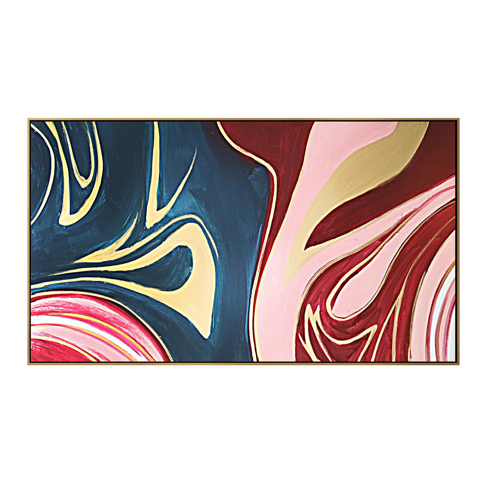 Hand Painted Art Painting With Frame 160X80 Cm Soap0105