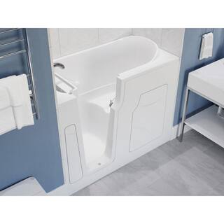 Universal Tubs Safe Premier 52.7 in. x 60 in. x 28 in. Left Drain Walk-In Non-Whirlpool Bathtub in White HD2853LWS-CP