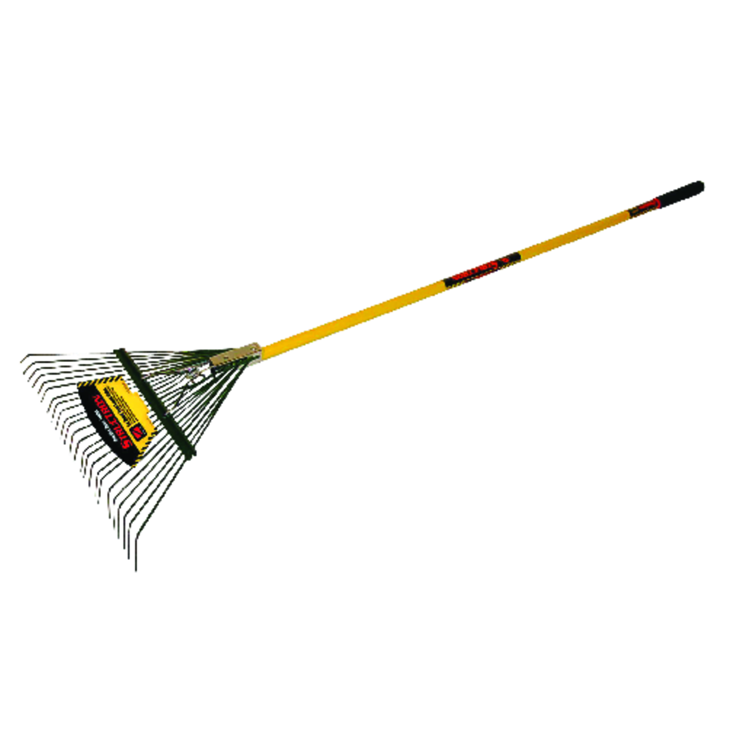 Seymour S500 Industrial 65 in. 24 Tine Steel Leaf Rake Aluminum Handle