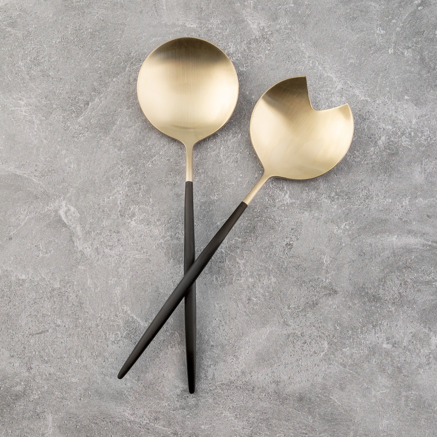 Gaze Two-Tone Satin 2-Piece Serve Set