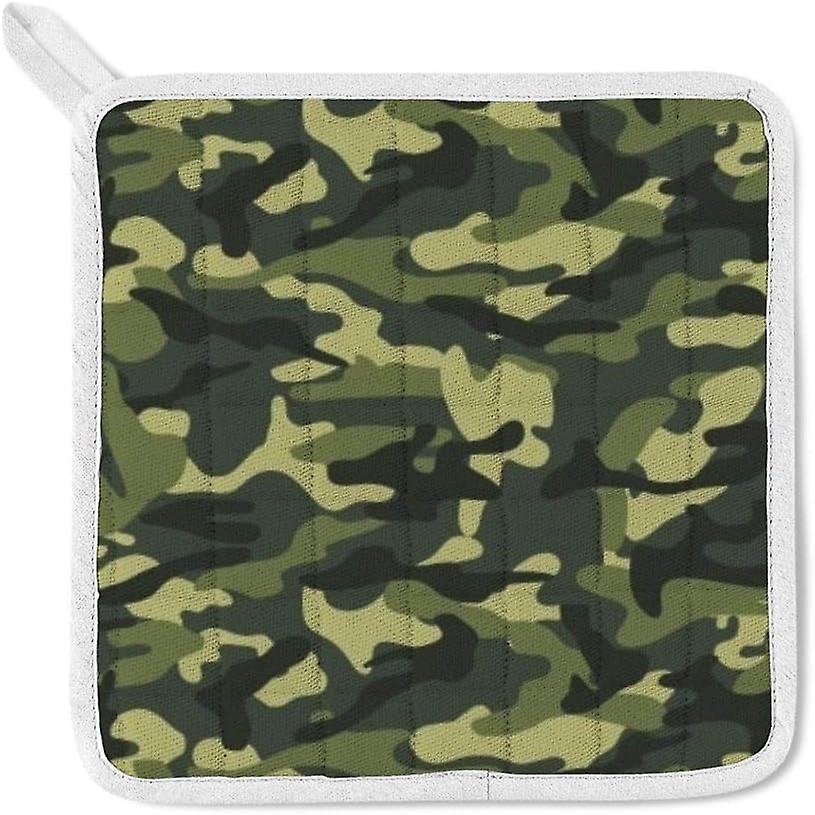 Insulation Kitchen Oven Mitts Potholder Apron 3pcs Set Camouflage Pattern Non Slip Heat Resistant Gloves For Baking Cooking Bbq