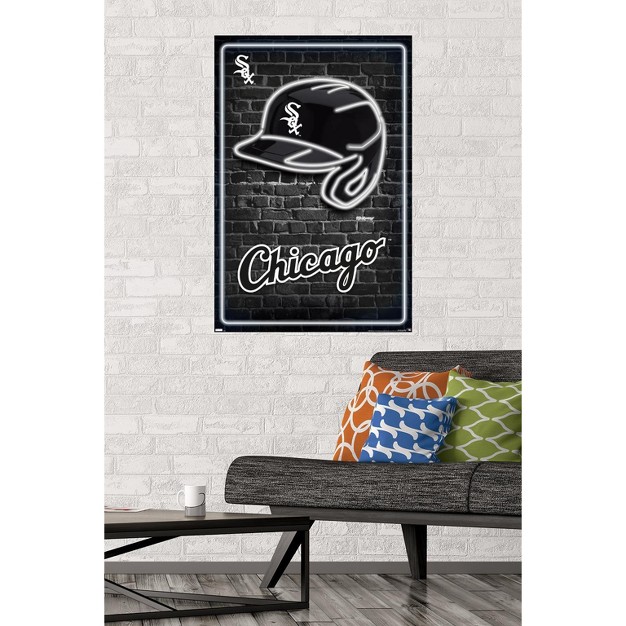 Trends International Mlb Chicago White Sox Neon Helmet 23 Unframed Wall Poster Prints