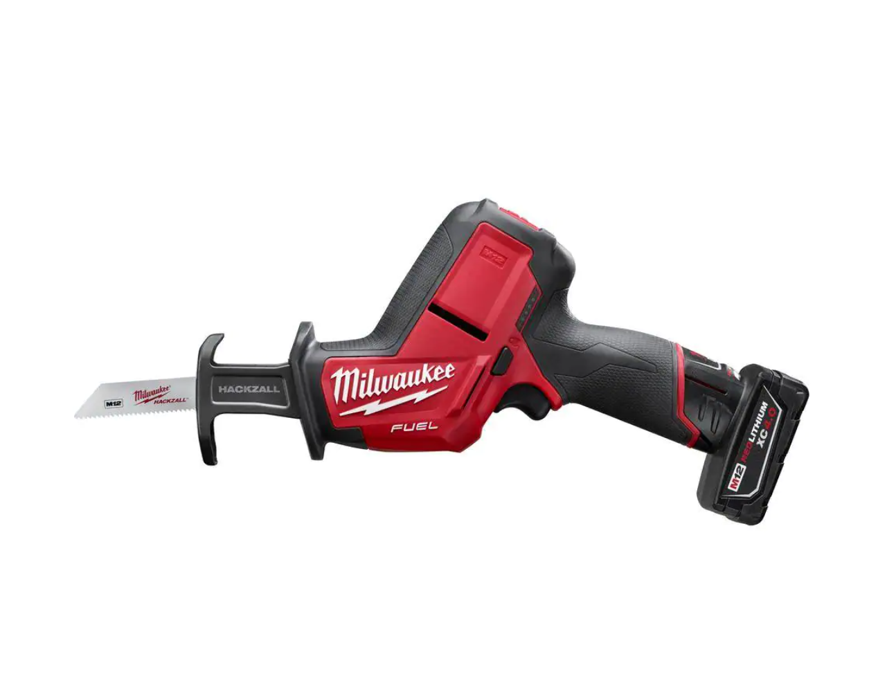 Milwaukee 2520-21XC-2415-20 M12 FUEL 12-Volt Lithium-Ion Brushless Cordless HACKZALL Reciprocating Saw Kit with M12 3/8 in. Right Angle Drill