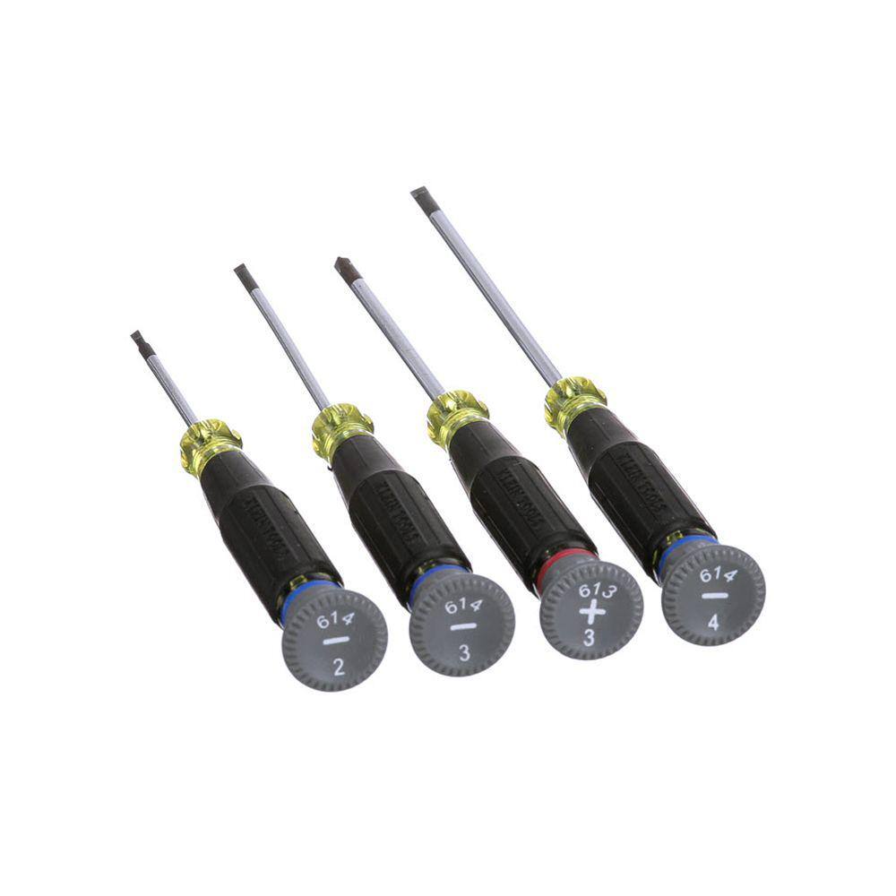 Klein Tools 4-Piece Electronics Screwdriver Set- Cushion Grip Handles 85613