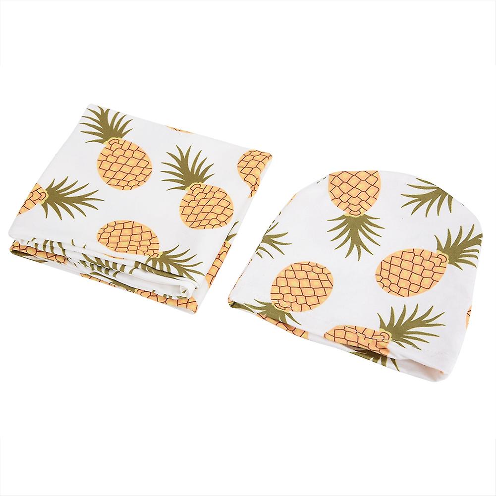 Baby Wrap Sleeping Bag With Hat Anti Shock Soft Skin Friendly Clothes For Newborns Pineapple