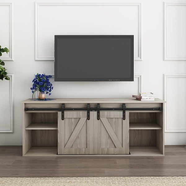 Wooden Fireplace TV Stand for TV up to 65