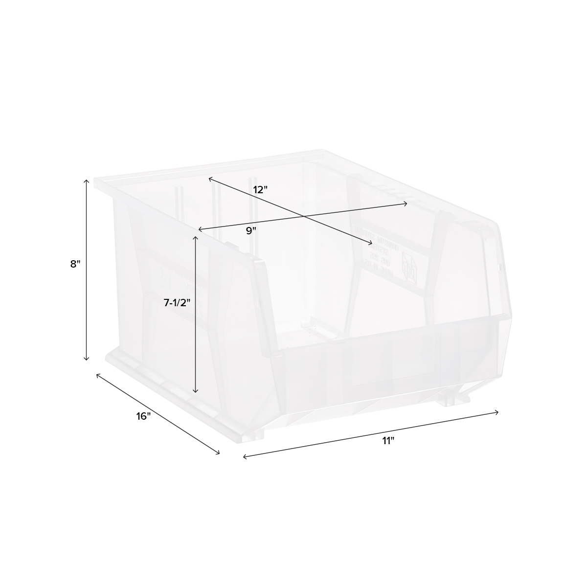 Utility Medium Stackable Plastic Bins