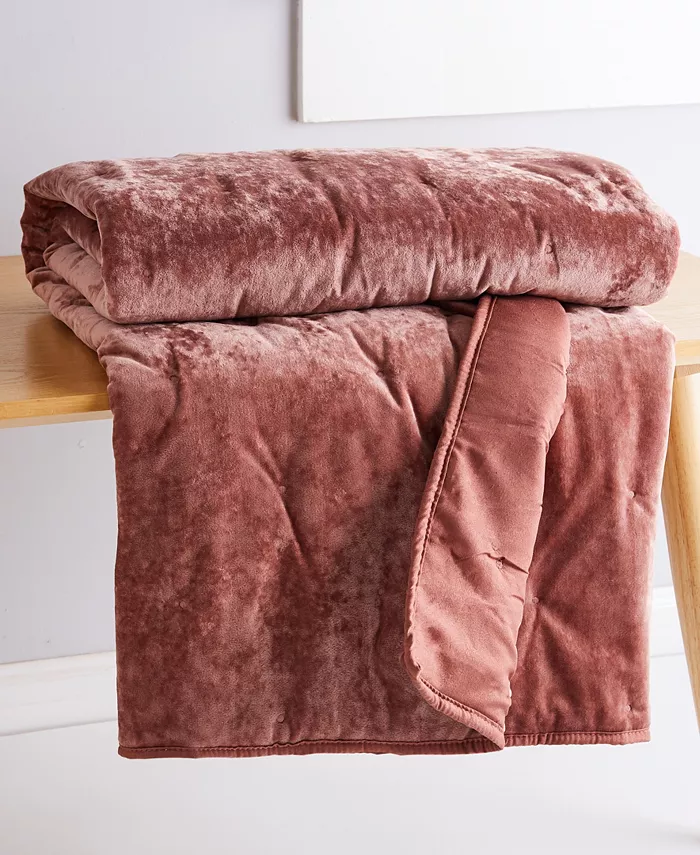 Levtex Abruzzi Velvet Reversible Quilted Throw， 50 x 60