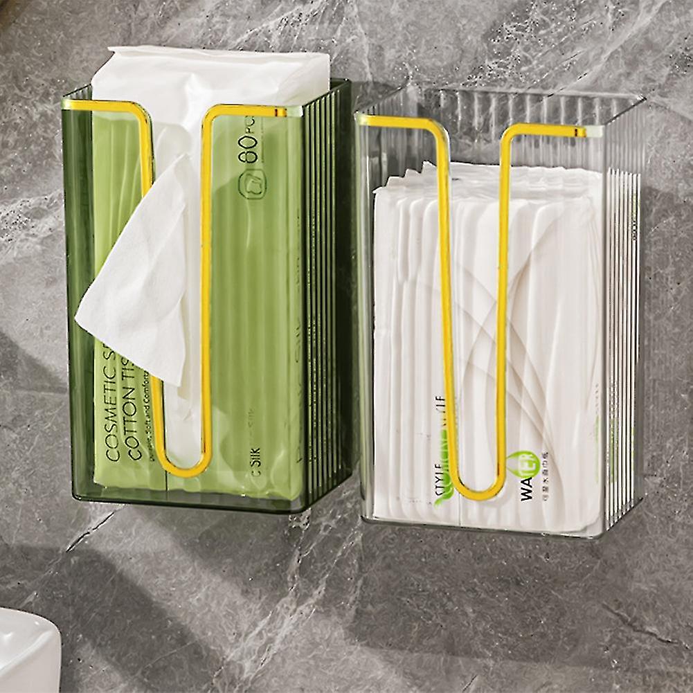 Punch-free Tissue Box Kitchen Bathroom Paper Organizer Wall-mounted Paper Towel Storage A