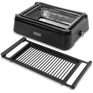 Barton 1650-Watt in Black with Drip-Tray Electric Smokeless Infrared Indoor Grill 99935-H1