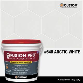 Custom Building Products Fusion Pro #640 Arctic White 1 gal. Single Component Stain Proof Grout FP6401-2T