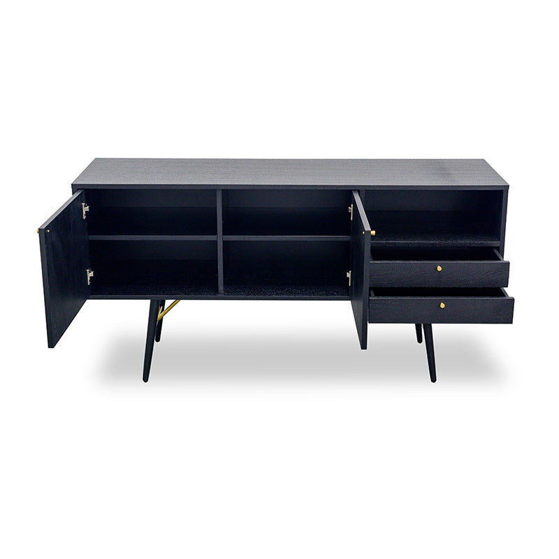 OMARI Sideboard Buffet 160cm - Black Ash