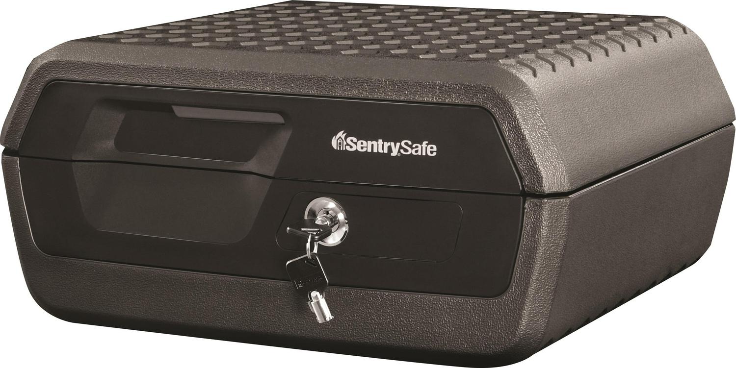 SentrySafe CHW30200 Fire-Resistant and Water-Resistant Box Safe with Tubular Key Lock， 0.36 cu. ft.