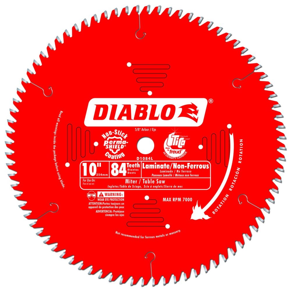 Diablo Circular Saw Blade 10 x 84 Tooth Laminates/Non Ferrous