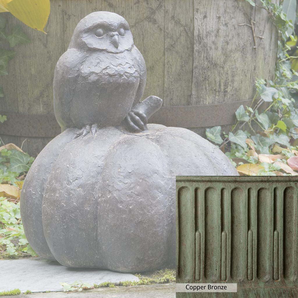 Campania International Owl on Pumpkin Statue