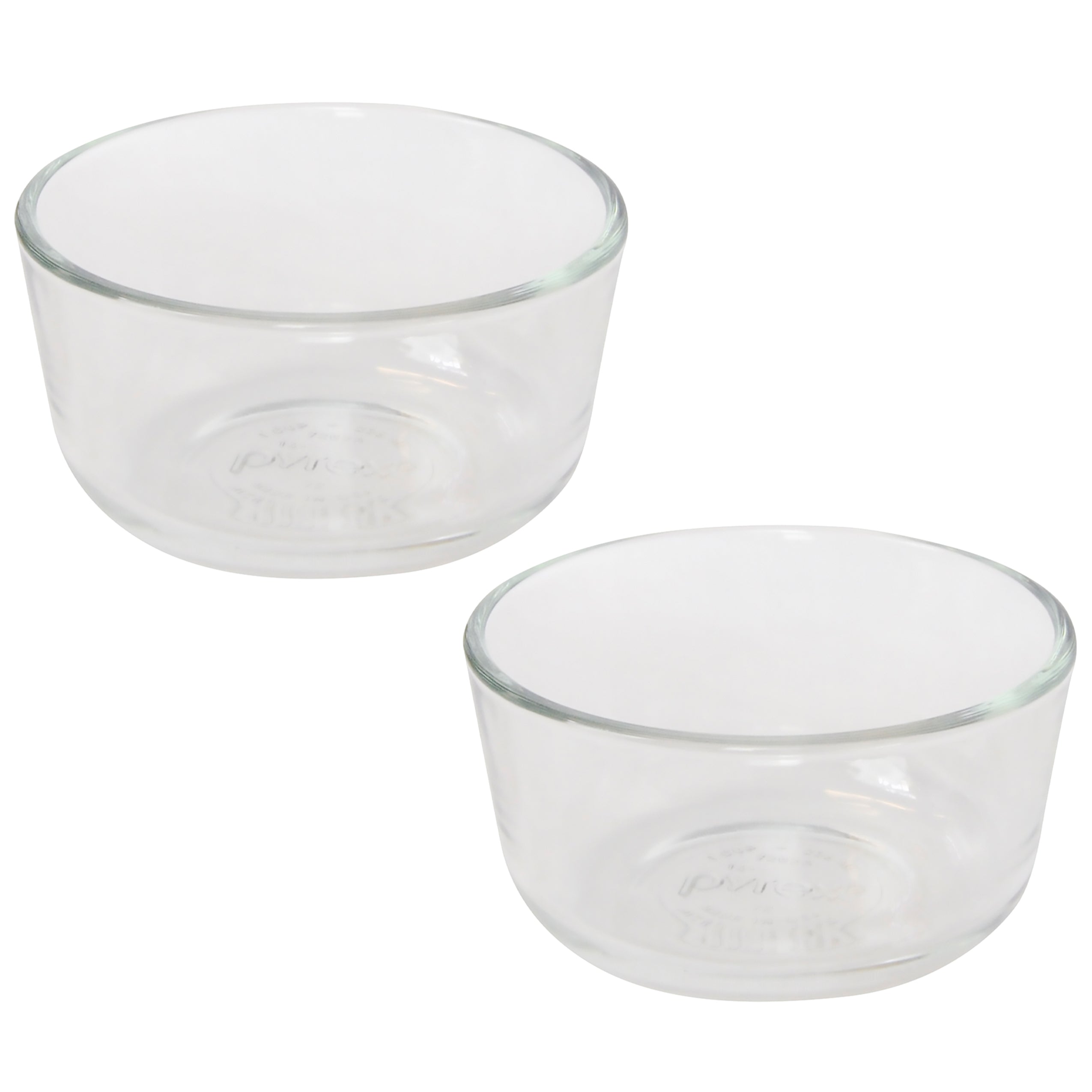 Pyrex 7202 1-Cup Round Clear Glass Food Storage Bowl (2-Pack)