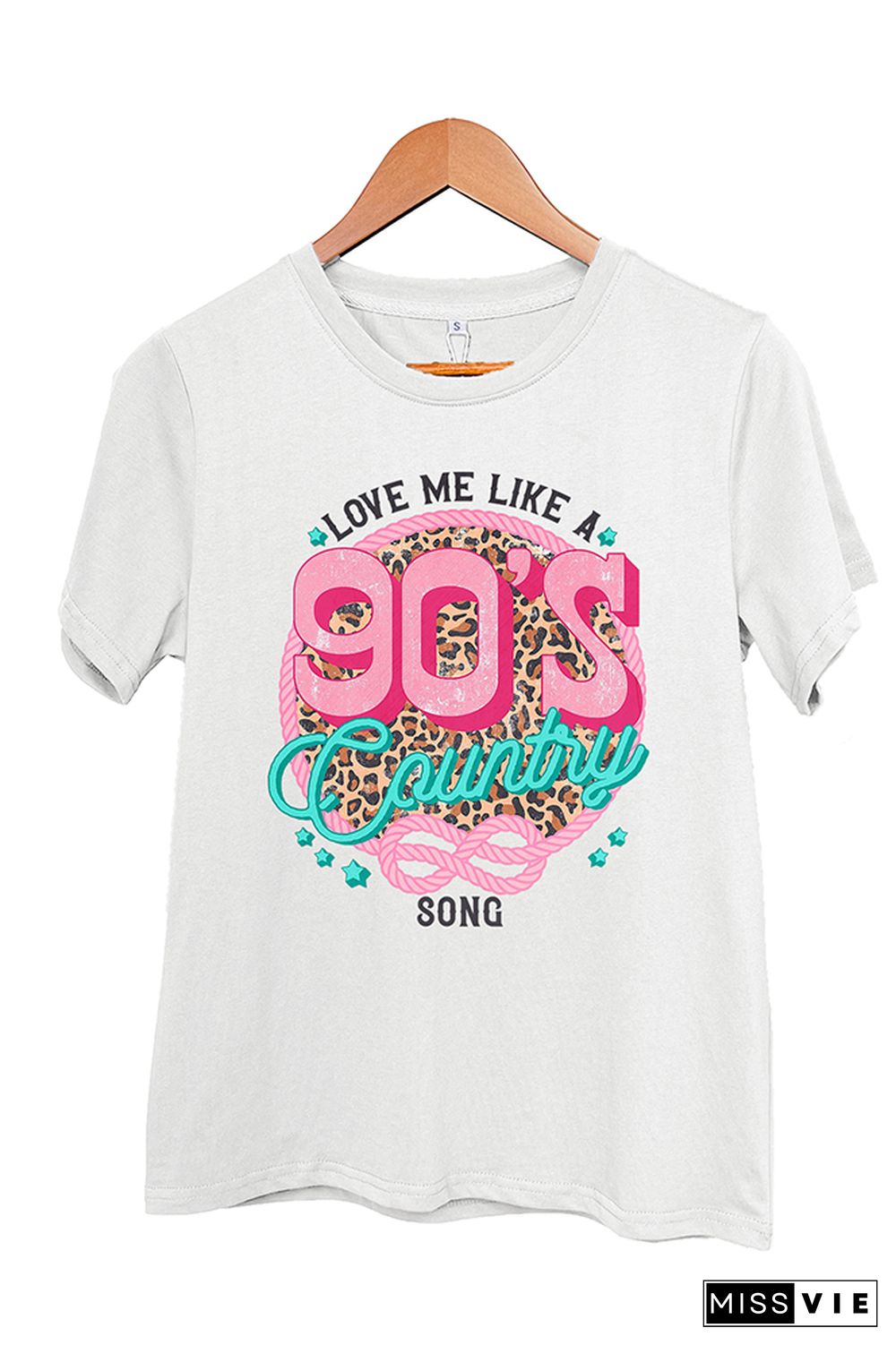 Love Me Like A 90's Country Song Short Sleeve Graphic Tee Wholesale