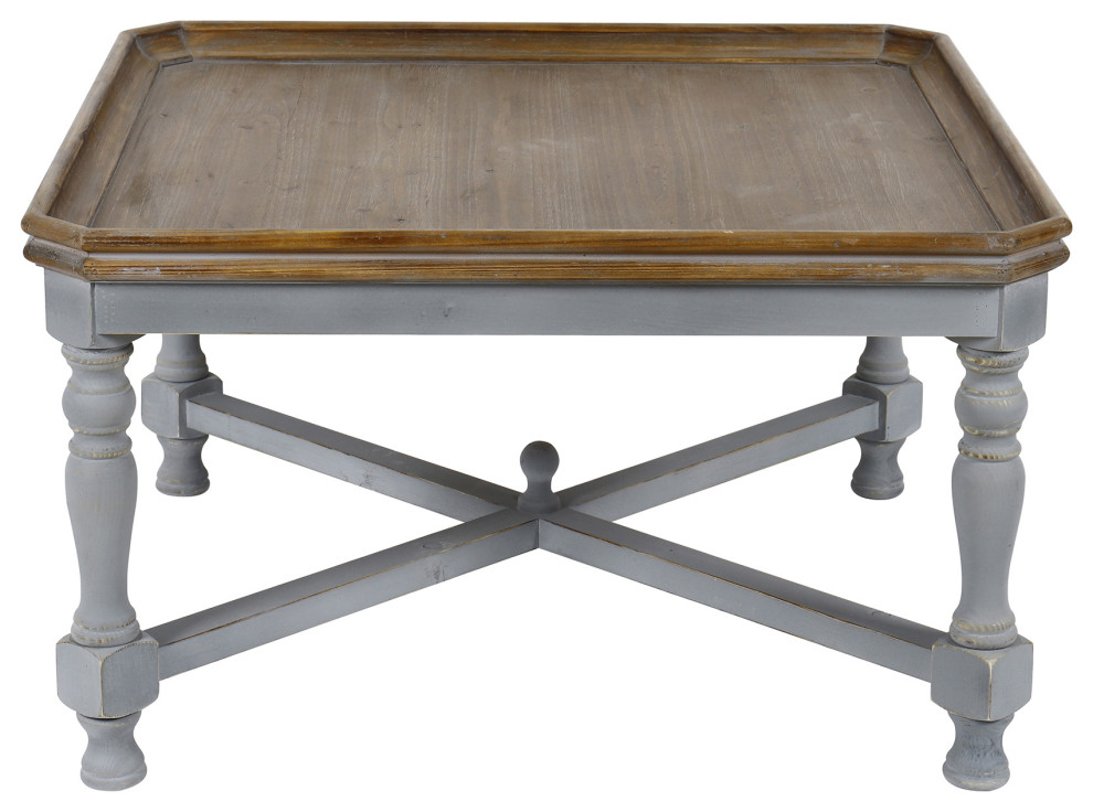 Alyson Gray Wooden Coffee Table   French Country   Coffee Tables   by Crestview Collection  Houzz