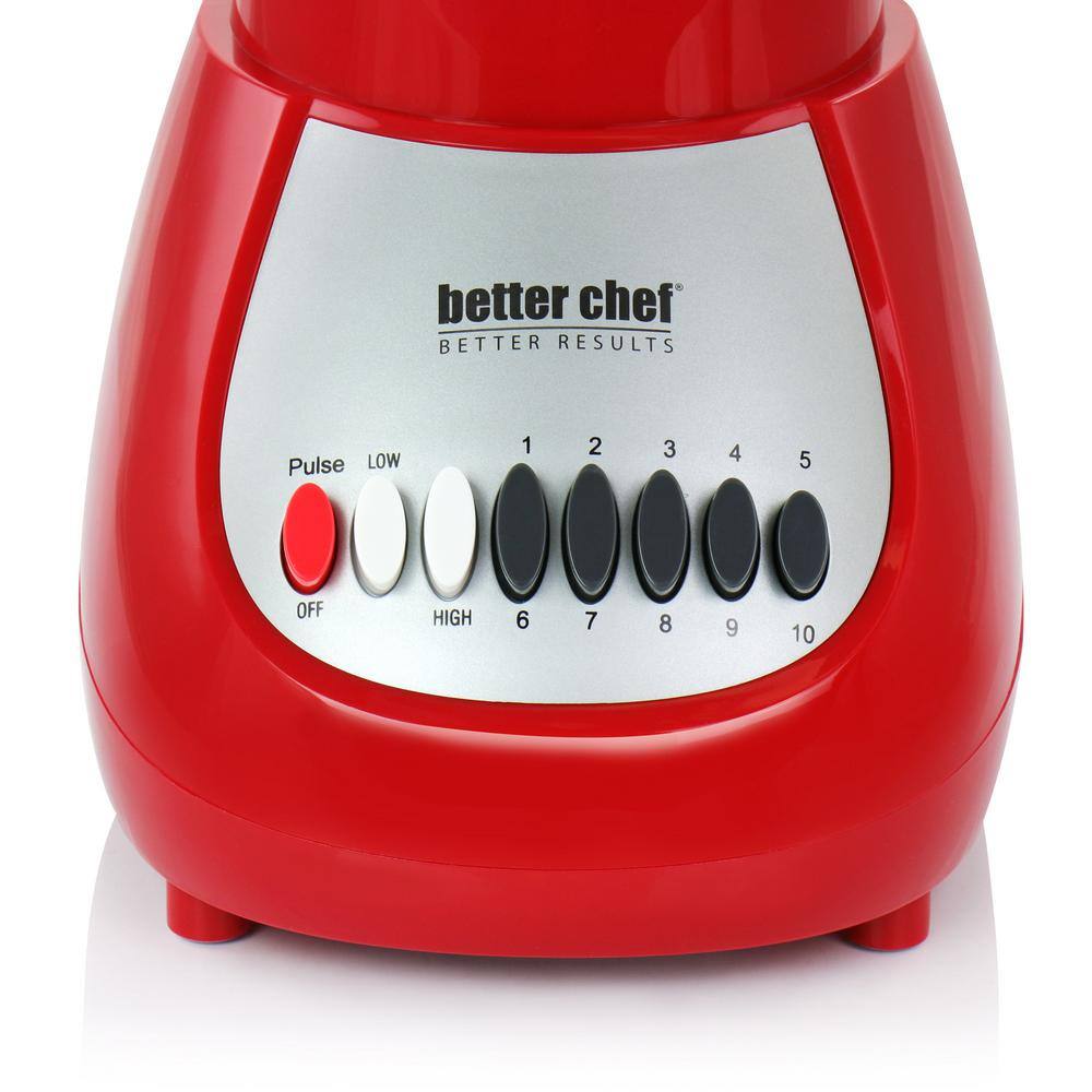 Better Chef 50 oz. 10-Speed Red 350-Watt Blender with Plastic Jar 985115665M