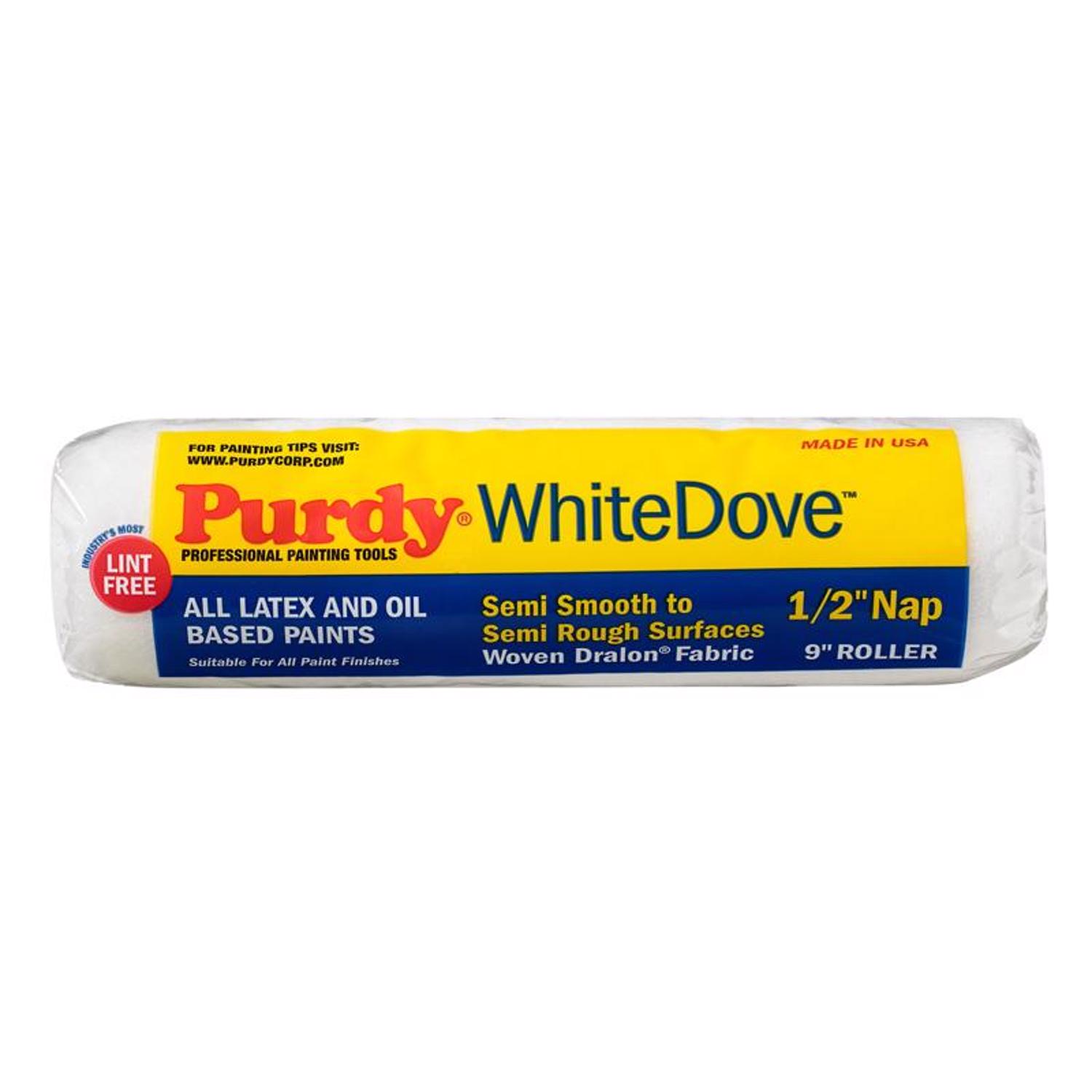 Purdy White Dove Woven Dralon Fabric 9 in. W X 1/2 in. Paint Roller Cover 1 pk