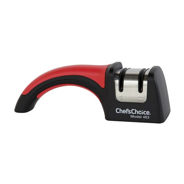 Chef x27 schoice Pronto Model 463 Diamond Hone Manual Knife Sharpener For Santoku 15 Knives 2 Stage In Black 4630100