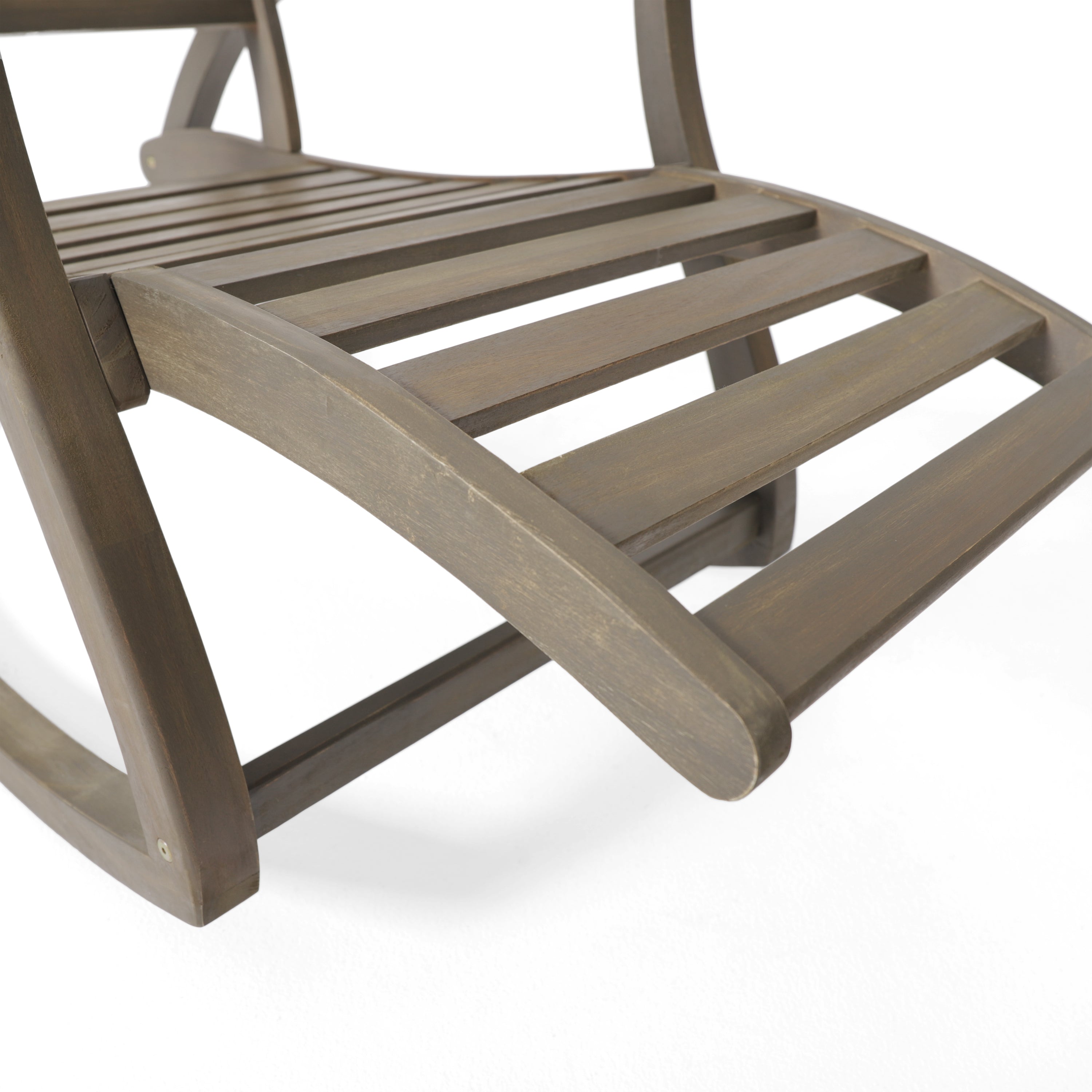 Kelsey Outdoor Acacia Wood Rocking Chair with Footrest