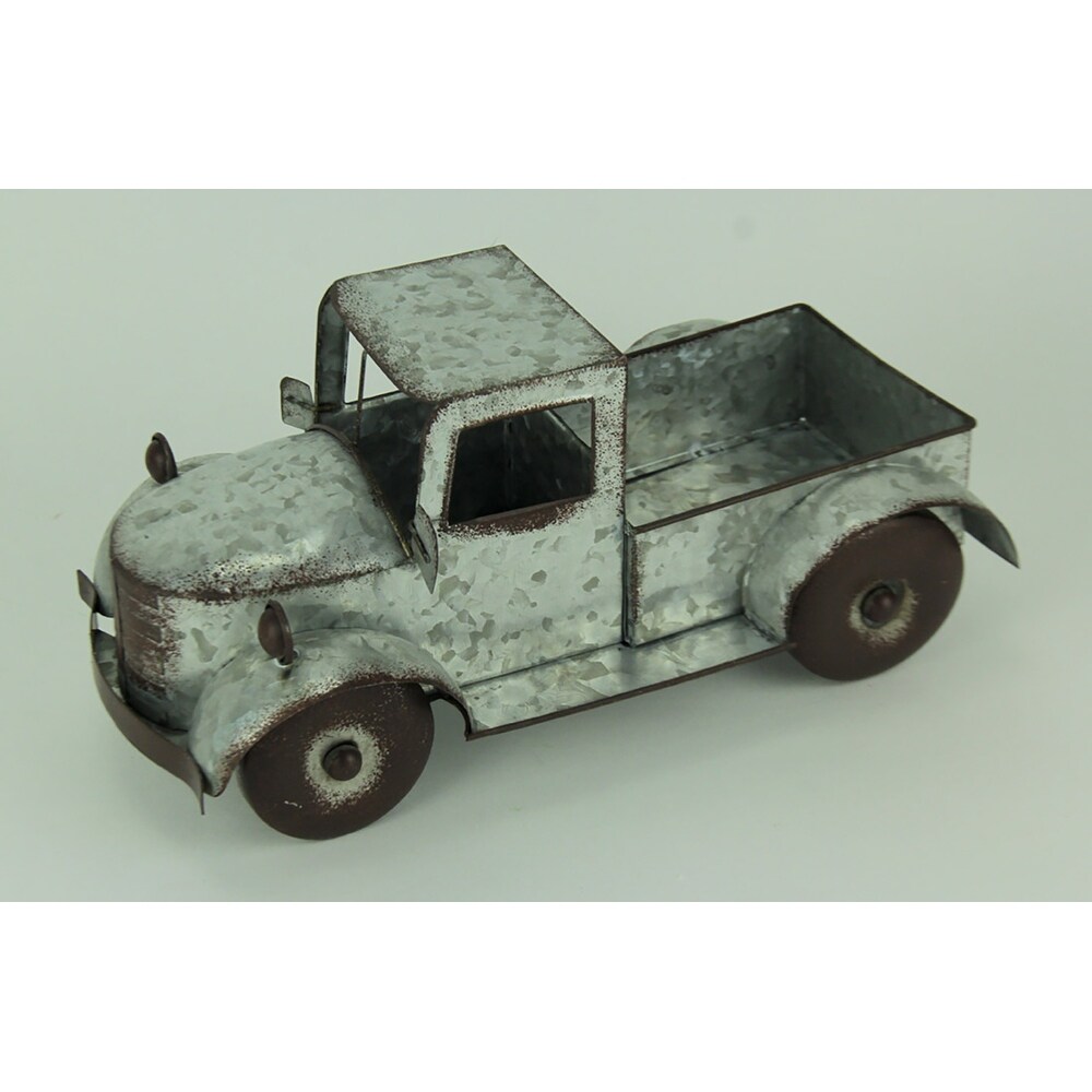 Rustic Metal Antique Truck Indoor Or Outdoor Planter   6.75 X 14.5 X 7 inches