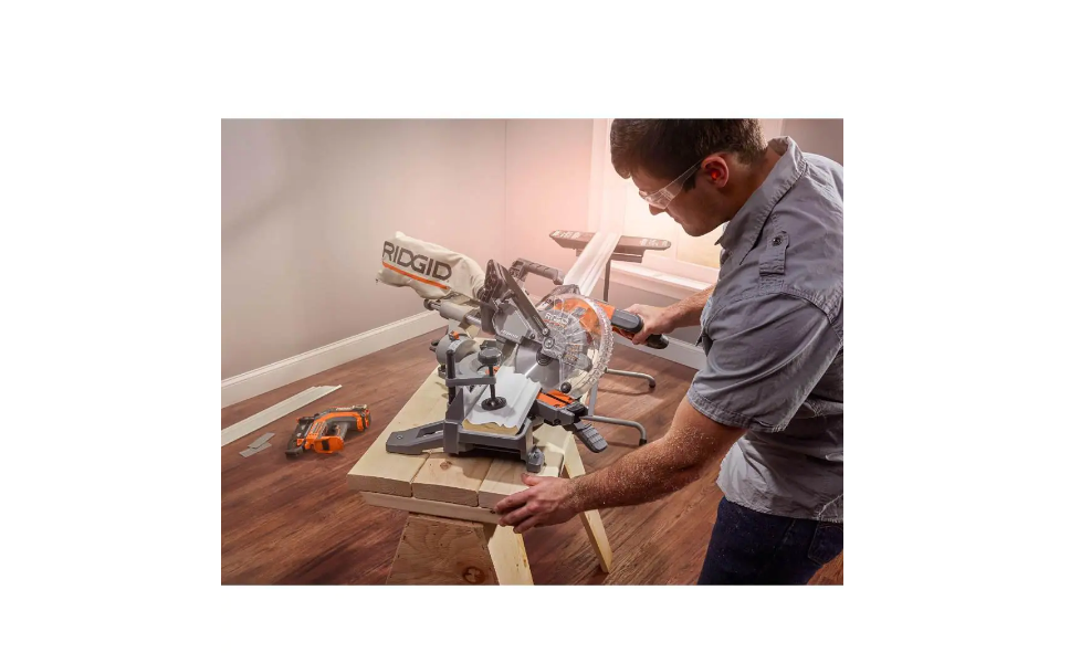 RIDGID R48607B 18V Brushless 7-1/4 in. Dual Bevel Sliding Miter Saw (Tool Only)