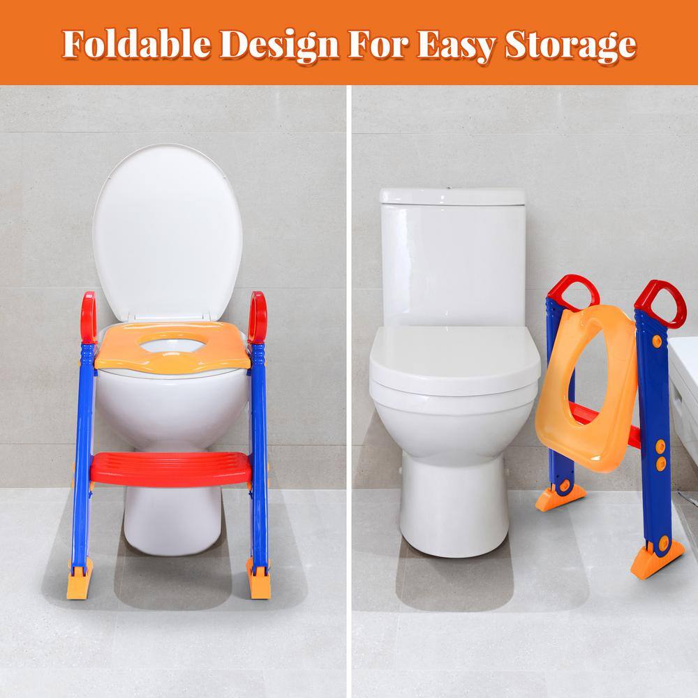 Nyeekoy Children's Potty Training Toilet Seat Portable with Adjustable Step Stool Ladder for Kids and Toddler TH17M0027