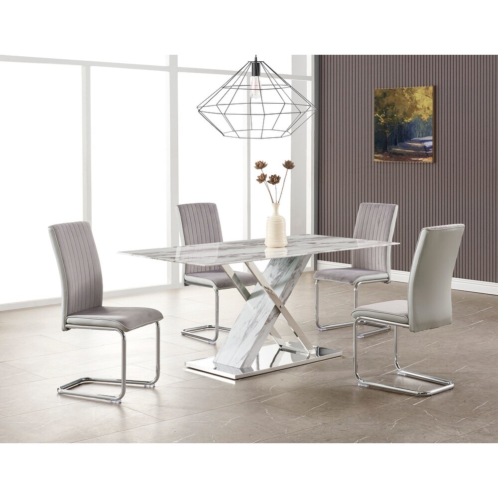 Global Furniture USA Marble Inspired Dining Table