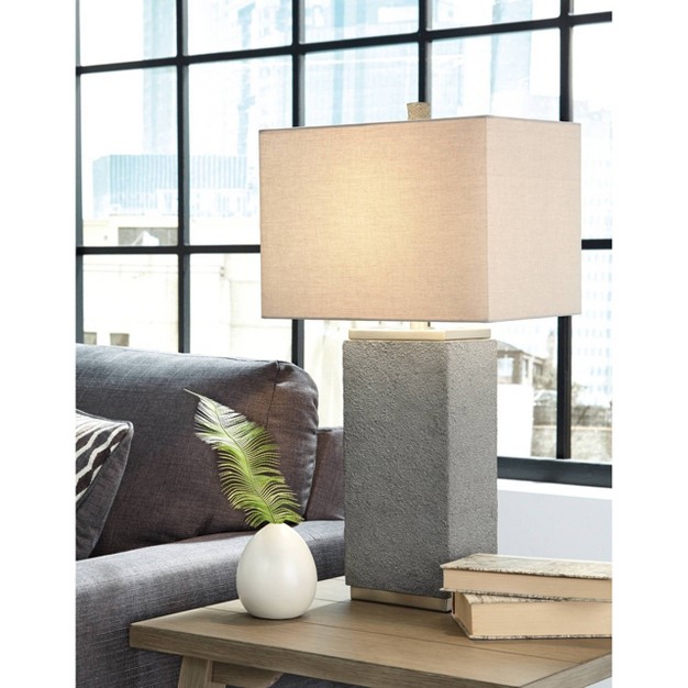 Set Of 2 Amergin Grain Poly Table Lamps Signature Design By Ashley