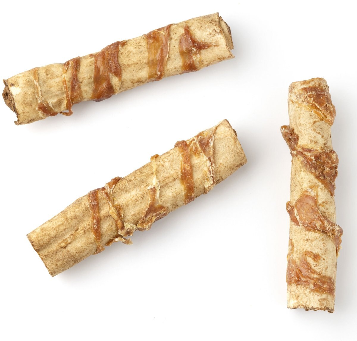 Canine Chews 5-inch Wrapped and Filled Chicken Flavored Rawhide Dog Chews