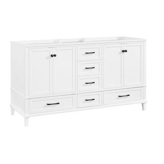 Home Decorators Collection Merryfield 60 in. W x 21-12 in. D Bathroom Vanity Cabinet Only in White 19112-V60-WT