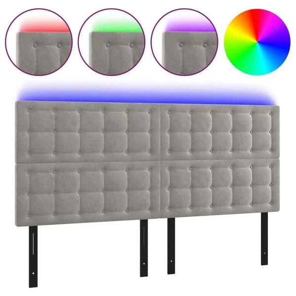 vidaXL LED Headboard Dark/light Gray 39.4