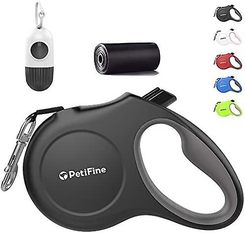 Yoitea Retractable Dog Leash With Dispenser And Poop Bags， 10ft/16ft Heavy Duty Reflective Walking Pet Leash For X-small/small/medium/large Breed Dogs