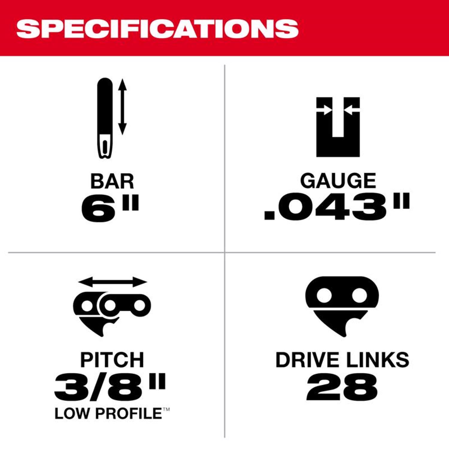 MW 6 in. 28 links Replacement Chainsaw Chain