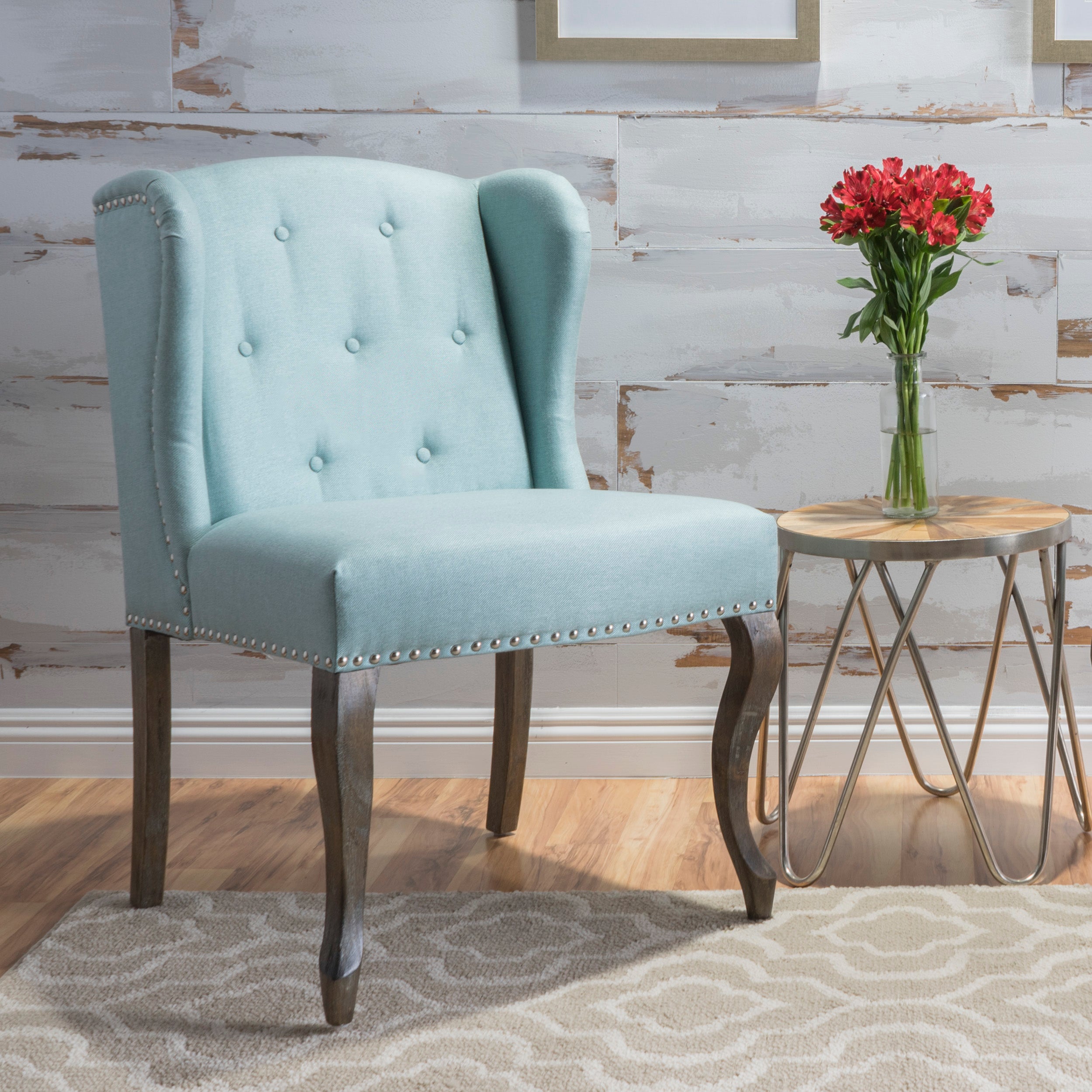 Asheville Modern Fabric Wingback Chair