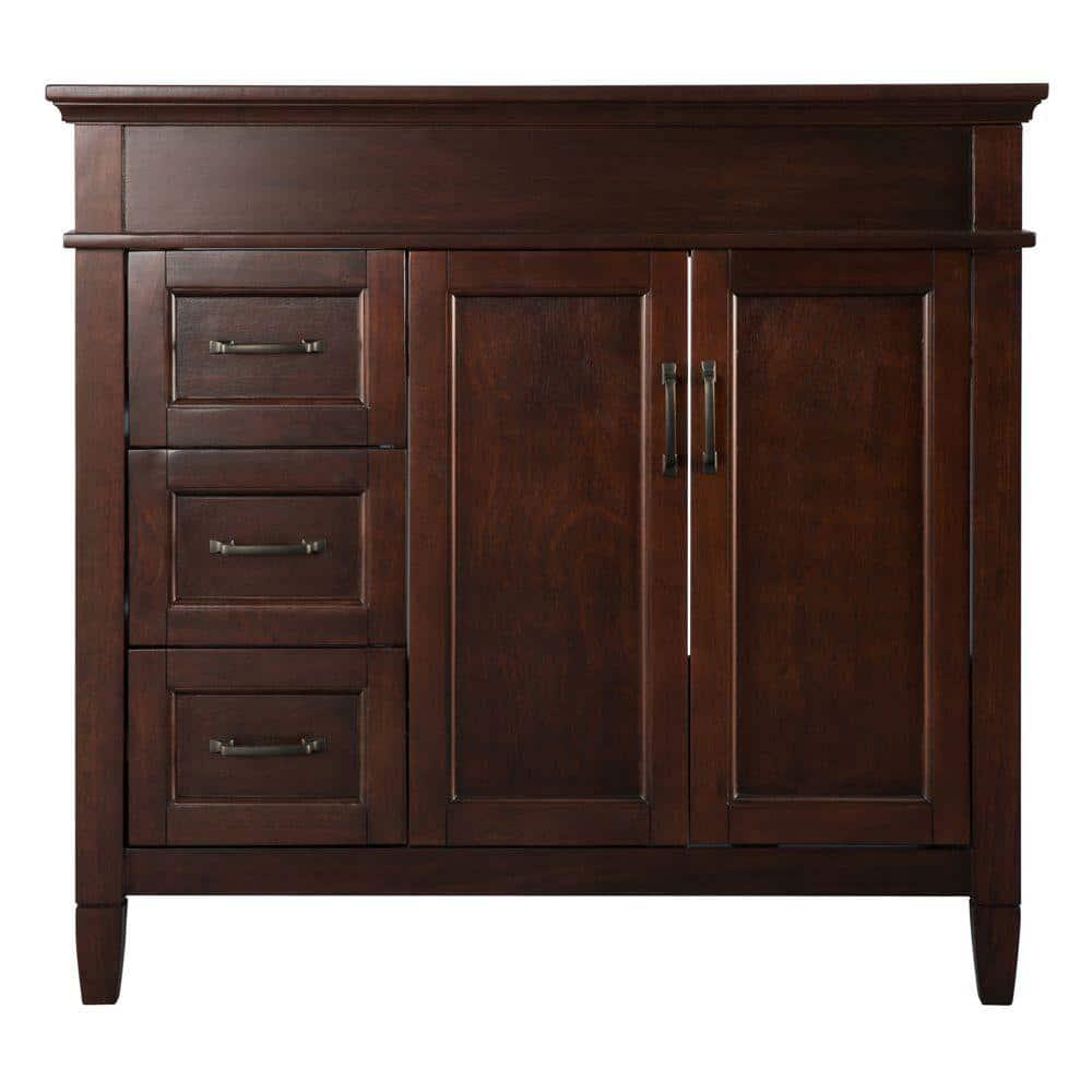 Home Decorators Collection Ashburn 36 in W Bath Vanity Cabinet Only in Mahogany