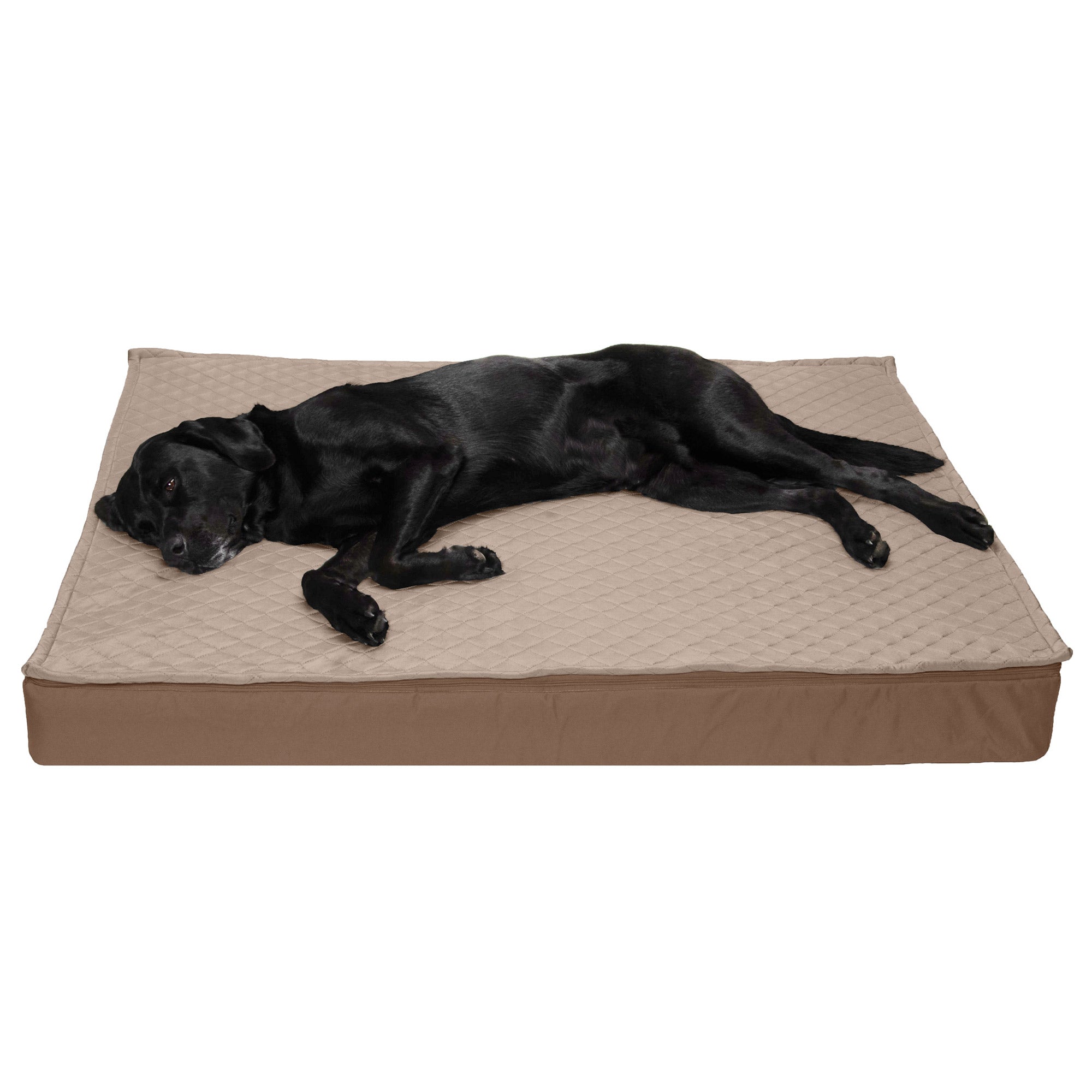 FurHaven Pet Products | Orthopedic Quilt Top Convertible Indoor， Outdoor Water-Resistant Bed for Dogs and Cats