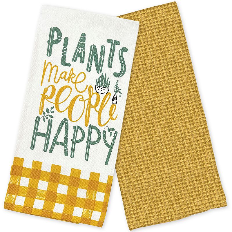 Homewear 2-pc. Plants Make People Happy Kitchen Towel Set